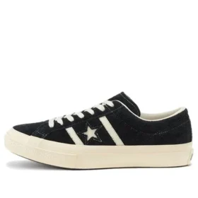 Unisex Star & Bars Low-Top-Sneaker aus Wildleder, schwarz