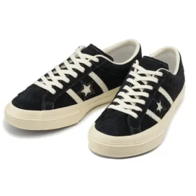 Unisex Star & Bars Low-Top-Sneaker aus Wildleder, schwarz
