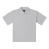 Waffel-Poloshirt, asiatische Größen, „Grau“