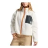 Wendbare Sherpa-Jacke mit durchgehendem Reißverschluss, asiatische Größen „Egret Black“