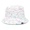 Wendbarer Bucket Hat mit Farbspritzern „Weiß“