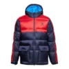Winter-Daunenjacke mit Daunenfüllung, asiatische Größen „Navy Red“