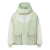 Winter-Kapuzenjacke, winddicht und isoliert, asiatische Größen, „Teal“